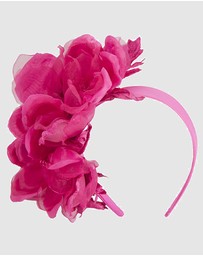 Fillies Collection - Large Fuchsia Flowers Headband