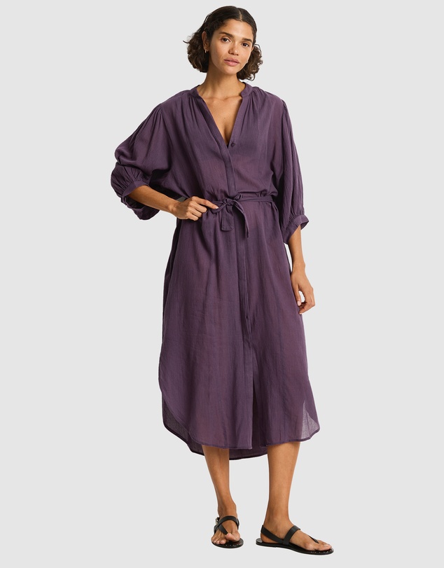 Sea Level Australia - Salt Boho Long Shirt Dress