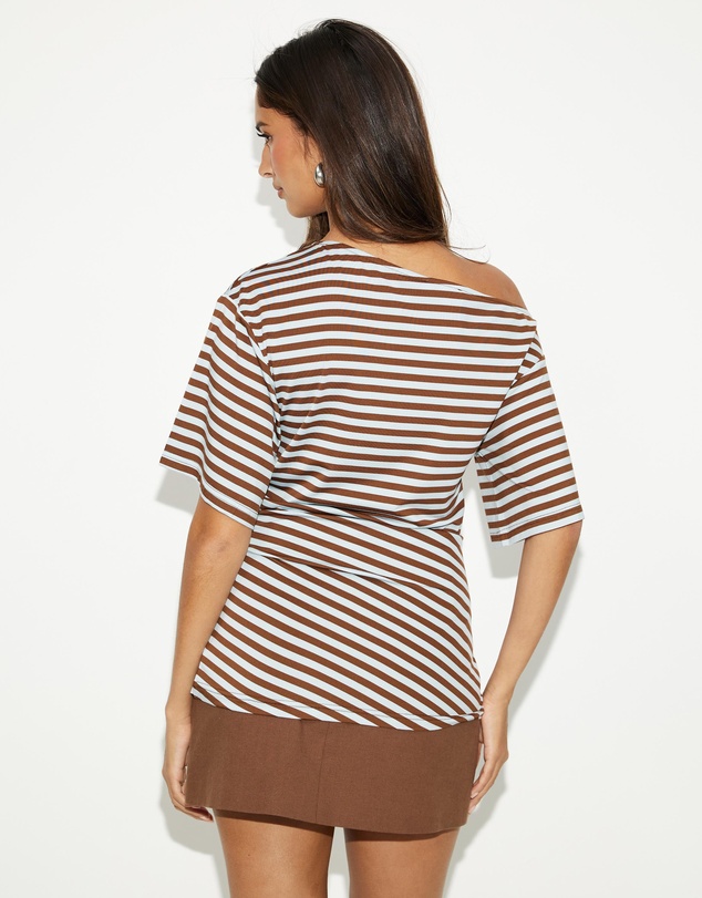 Dazie - Hazel Ruched Jersey Short Sleeve Top