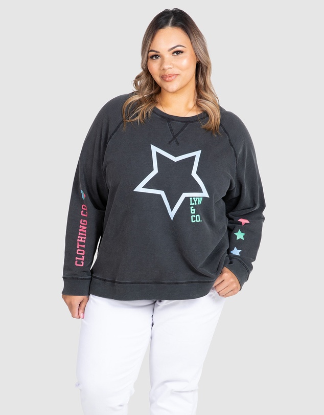 Love Your Wardrobe - LYW & Co Multi Print Sweat Top