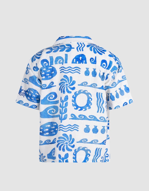 Skwosh - Greek Yoghurt Boys Holiday Shirt in White