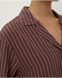 Assembly Label - Zayla Silk Stripe Long Sleeve Shirt