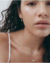 SAINT VALENTINE - Mini Pearl Hoops - Silver