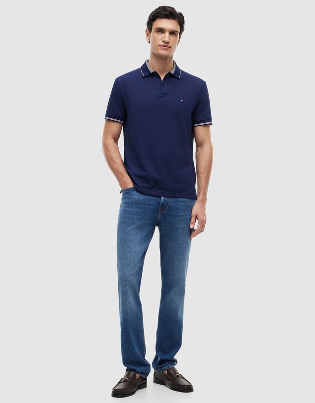 Tommy Hilfiger - Heritage Regular Fit Stripe Trim Polo Shirt