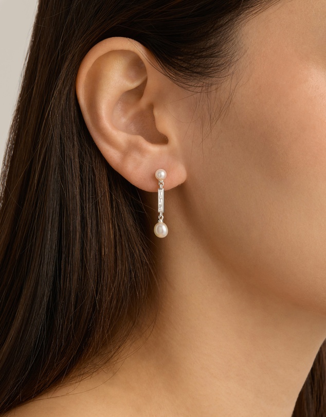 By Charlotte - Breathe Pearl Drop Earrings