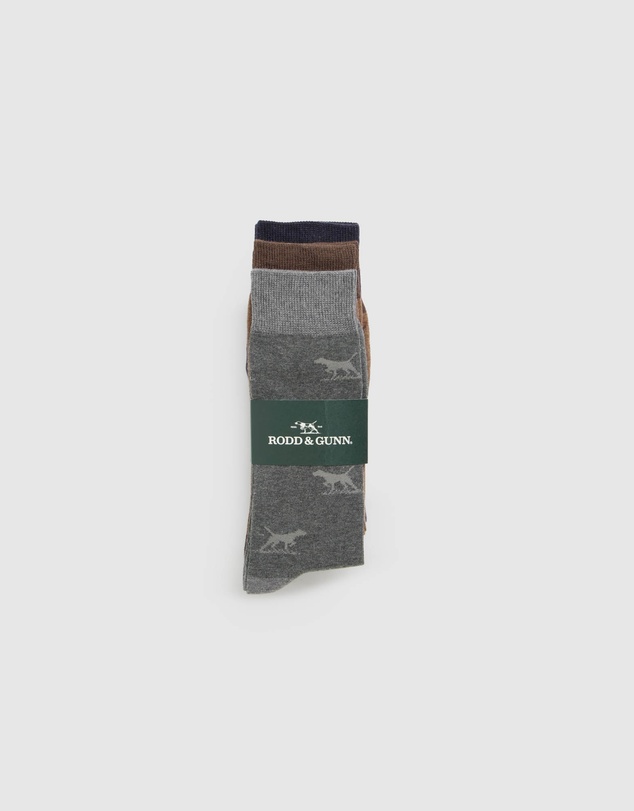 Rodd & Gunn - Dogs-A-Plenty Three Pack Socks