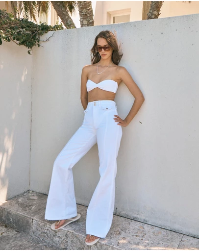 Rolla's - Eastcoast Flare Jean - Celeste White Gold