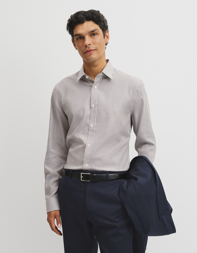 Country Road - Slim Fit Stripe Travel Shirt