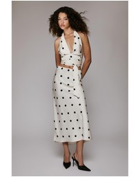 Bardot - Phoebe Satin Midi Skirt