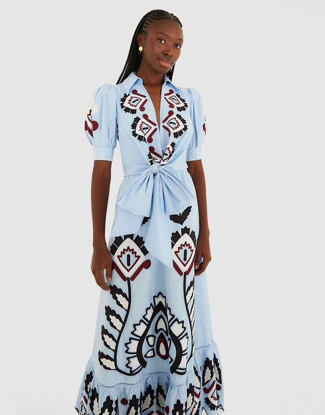 Farm Rio - Artisanal Short Sleeve Maxi Dress