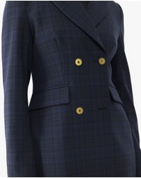 Farage - Check Double Breasted Blazer