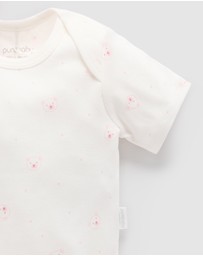 Purebaby - 2 Pack Short Sleeve Bodysuit - Babies