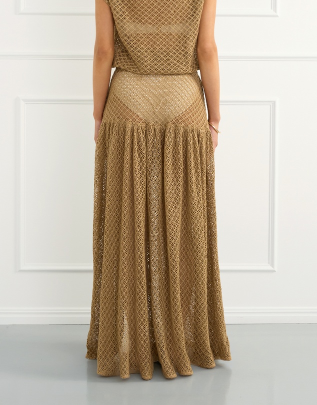 Aqua Blu Australia - Beige Pia Maxi Skirt