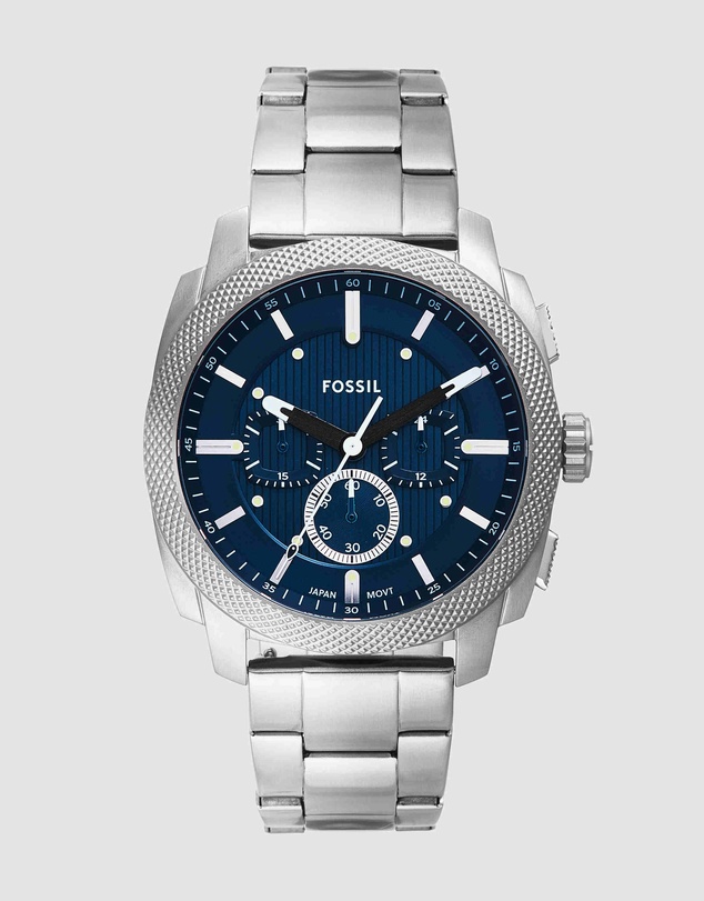 Fossil - Machine Silver Tone Chronograph Watch