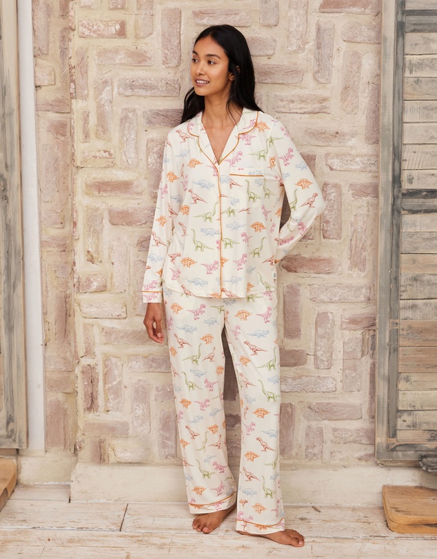 Chelsea Peers - Dinosaur Print Long Pyjama Set
