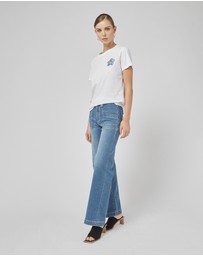 DRICOPER DENIM - Clare White FL Printed Tee
