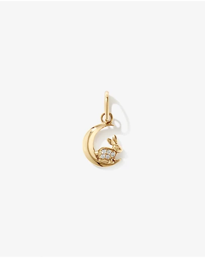 Michael Hill - Moon Rabbit Pendant with Cubic Zirconia in 10kt Gold