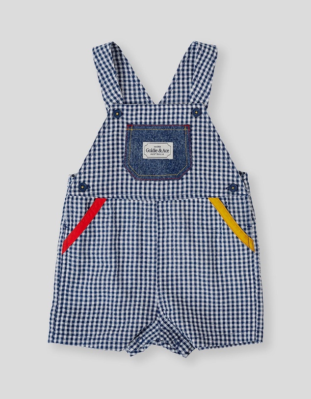 Goldie + Ace - Gingham Colour Pop Burton Overall - ICONIC EXCLUSIVE - Babies-Kids