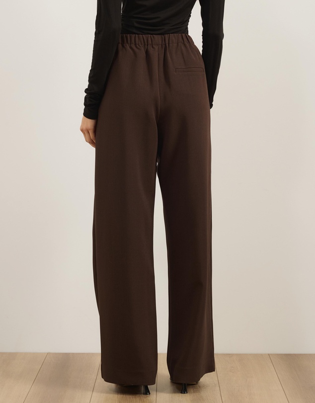 Atmos&Here - Lola High Waisted Tailored Pants With Button Detail