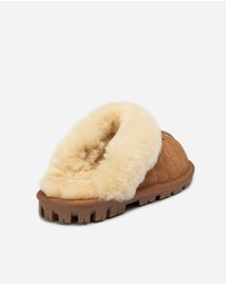 Ozwear Connection Uggs - Ugg Coquette Matelasse Emb Logo Slipper( Detachable Feature)