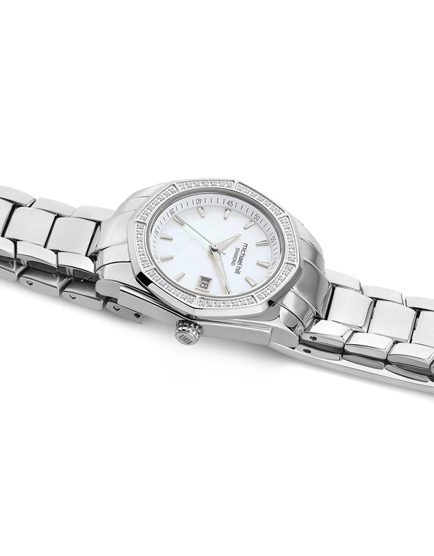 Michael Hill - Ladies Mother of Pearl Watch with 0.28 Carat TW of Diamonds in Stainless Steel