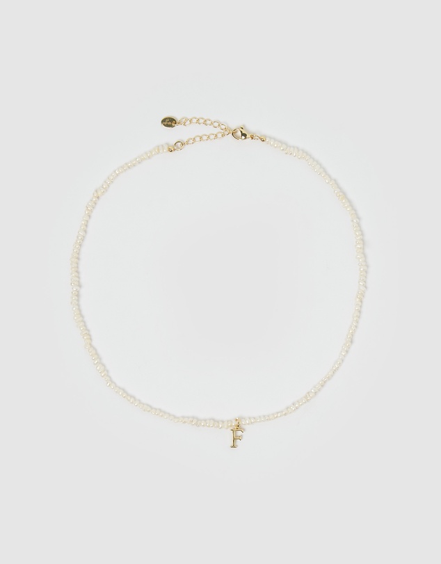 Miz Casa and Co - Pearl Letter F Choker