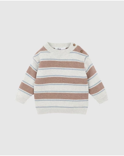 Bebe by Minihaha - Alvin Stripe Organic Knitted Jumper - Babies