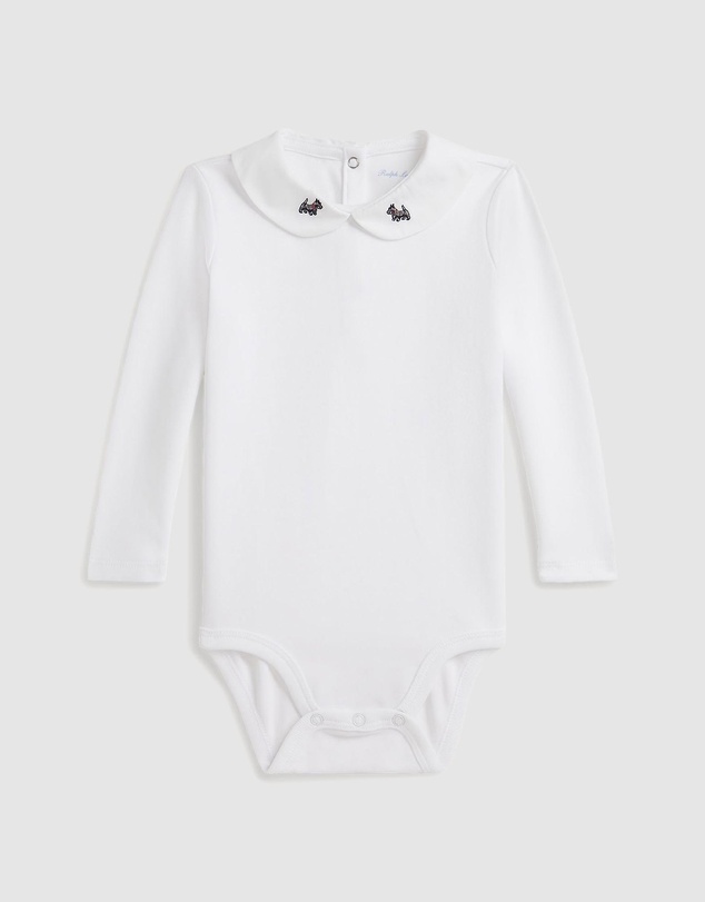 Polo Ralph Lauren - Embroidered-Collar Cotton Bodysuit - ICONIC EXCLUSIVE - Babies