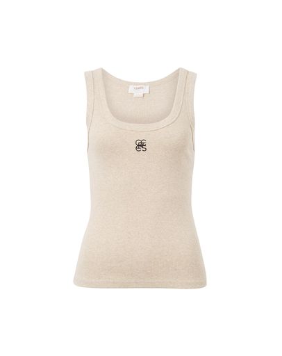 OATMEALBLACK MONOGRAM EMBROIDERY