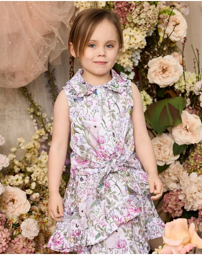 Fleur Harris - 'Heirloom Treasures' Elara Shirt in Gardenia
