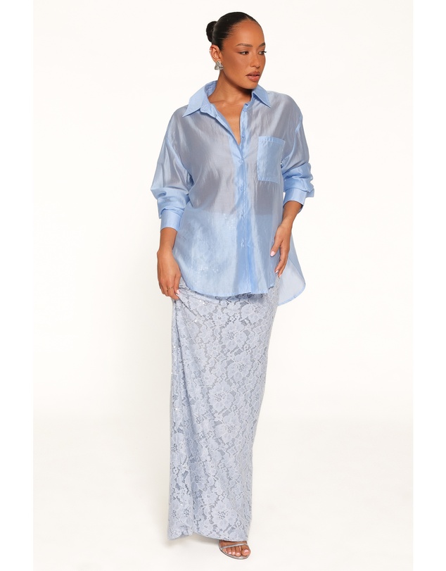 Petal & Pup - Alvine Sheer Shirt - Sky Blue