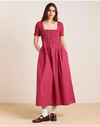 Damson Madder - Raphaela Ruffle Midi Dress