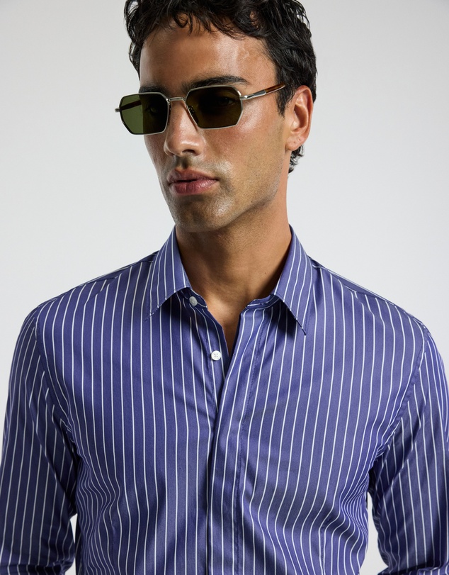 Calibre - Stripe Stretch Shirt Navy