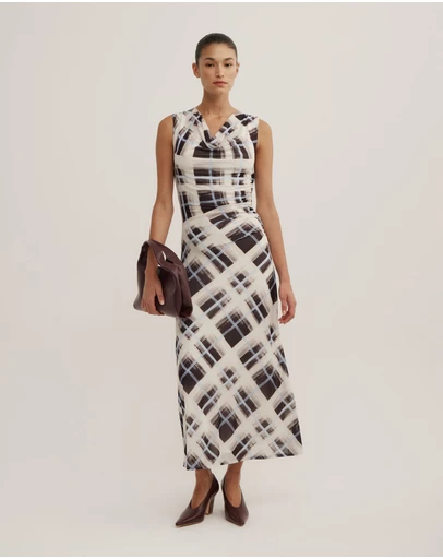 Witchery - Ruched Cowl Mesh Dress