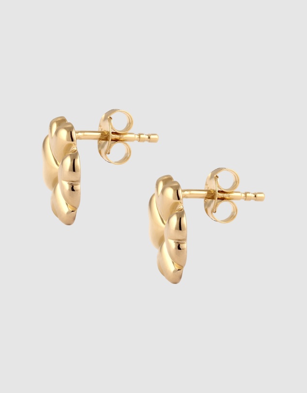 Elli Jewelry - Heart Stud Earrings in Gold-Plated 925 Silver