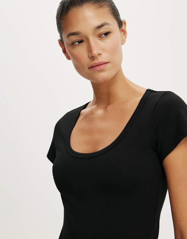Cotton On - Everyday Smooth Scoop Neck Tee