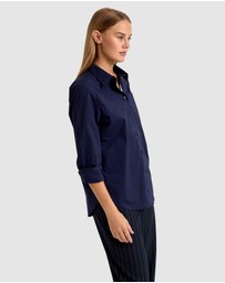 Oxford - Ariel Tape Trim Cotton Shirt