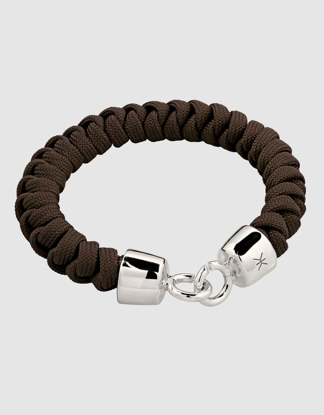 Kuzzoi - Brown Braided Nylon Cord Bracelet