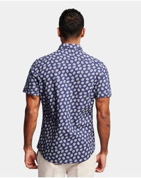 Brooksfield - Leaf Print Casual Shirt