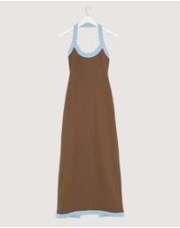 Revibe - Repaired BY JOHNNY. Colette Halter Midi Dress - AU 8