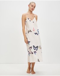 Gingerlilly - Nonny Butterfly Silky Chemise