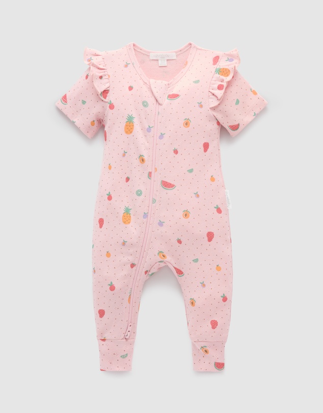 Purebaby - Pointelle Zip Growsuit -Kids-Babies