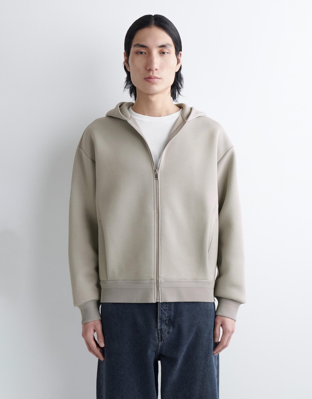 COS - Cotton-Piqu Zip-Up Hoodie