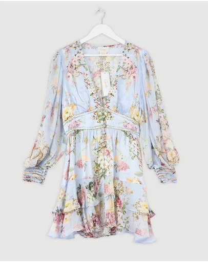 Revibe - Repaired Camilla Button Front Frill Dress - AU XL