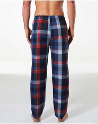Mitch Dowd - Men's British Check Cotton Pyjama Pant - Navy