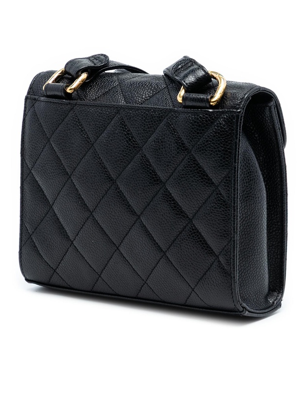 Pre-Loved by Azura Reborn - Pre-Loved Mini CC Quilted Caviar Envelope Flap