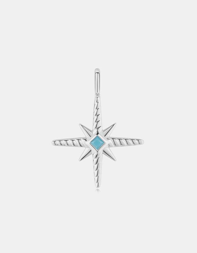 Ania Haie - Silver Turquoise and Cubic Ziconia Star Charm