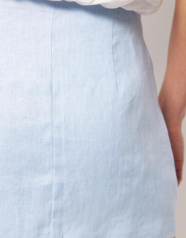 AERE - Linen Mini Wrap Skirt