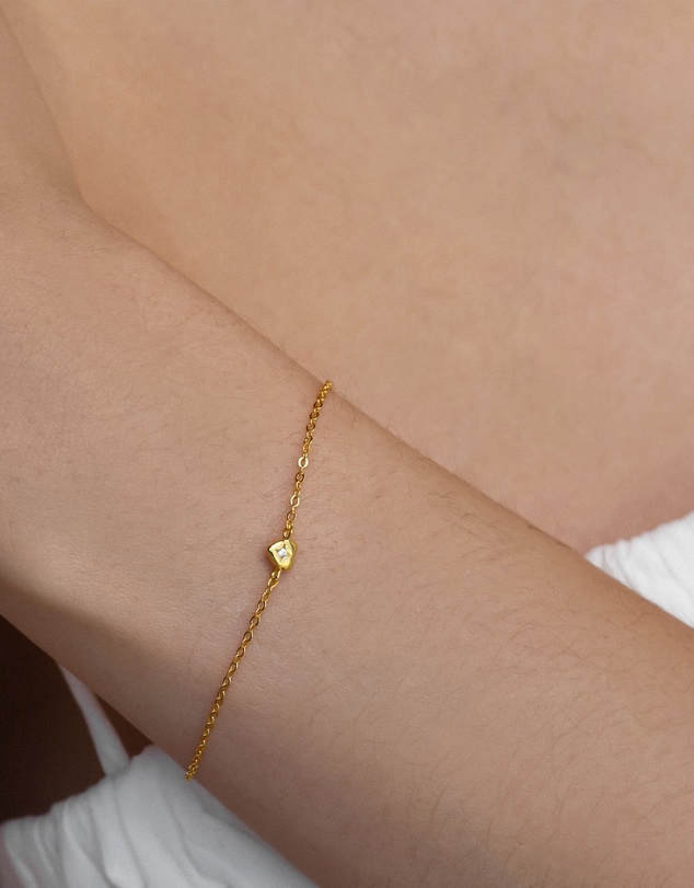 SAINT VALENTINE - Mini Heart Bracelet - Gold