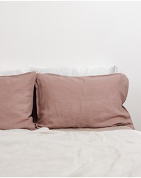 SILK MAGNOLIA - French Linen Pillowcase